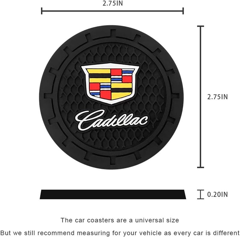BFIVEANTE Car Cup Holder Coaster for Cadillac Silicone Cupholder Coaster,Car Interior Accessories,2.76 Inch 2 Pieces - Image 2